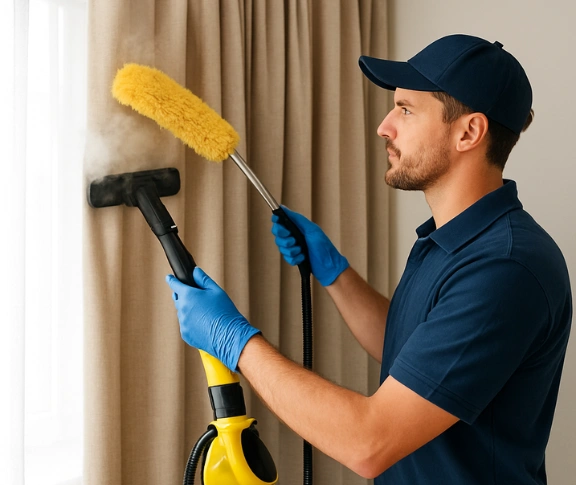 Trusted drapes cleaning technician Matty Curtain Cleaning helensvale QLD