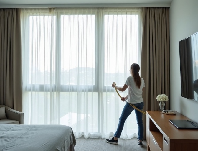 Helensvale Sheer Curtain Cleaning